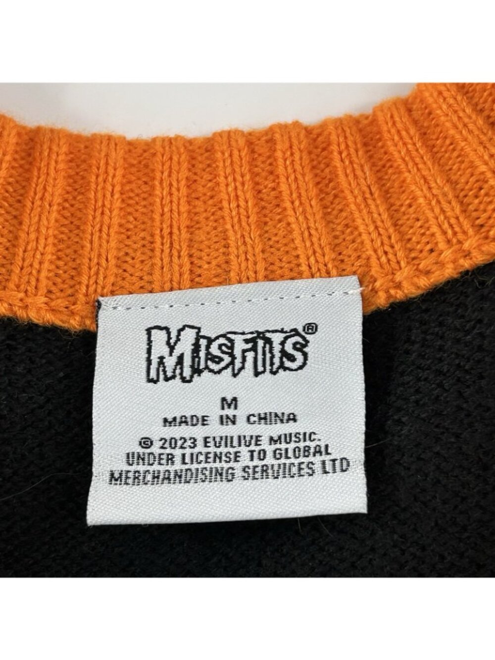 Misfits Fiend Skull Cardigan Women’s M Black-Orange Embroidered Fiend Skulls - Picture 5 of 15